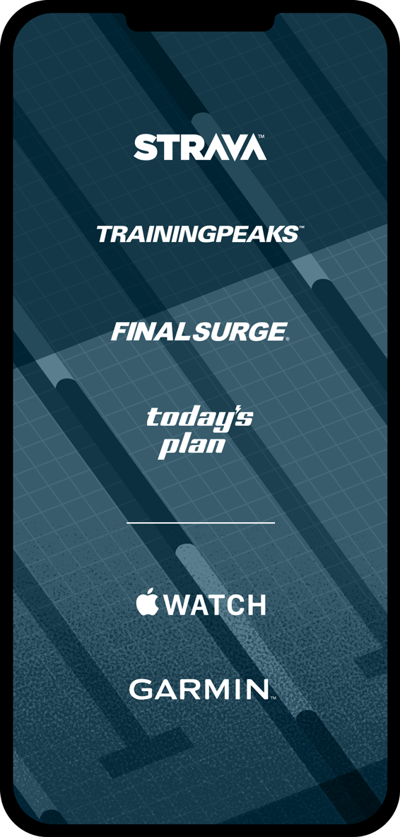 Swim app with connections to strava, trainingpeaks, finalsurve, today's plan, apple watch, and garmin
